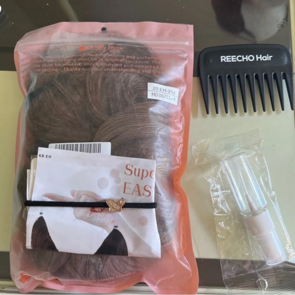 Reecho 20” invisibleWire Hair Extensions with Headband Adjustable-New